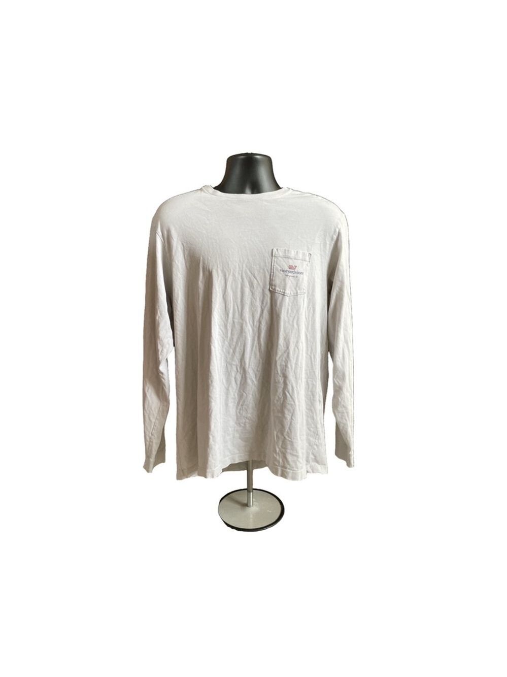 Men's Vineyard Vines Long Sleeve T-Shirt Size L White - Picture 2 of 4